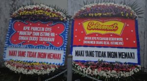 KPK Terima Karangan Bunga Sindiran dari MAKI