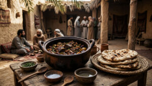 Seperiuk Daging dan Roti Tak Habis Disantap Ribuan Orang